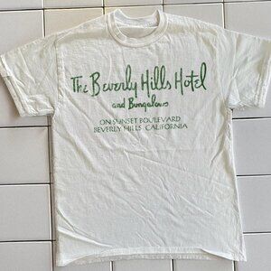 90s BEVERLY HILLS HOTEL & BUNGALOWS WASHED WHITE T-SHIRT